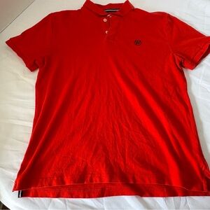 Aeropostale Orange Y2K SS 100% Cotton Polo Shirt Classic Fit Embroidered Logo L